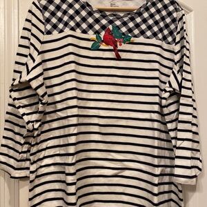 Kim Rogers women’s blk/white cardinal print. Size XXL. $10. Like new.